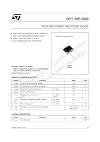 BYT30P-1000 Datasheet Cover