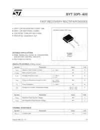 BYT30PI-400RG Datasheet Cover