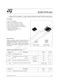BYW77P-200 Datasheet Cover
