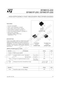 BYW81P-200 Datasheet Cover