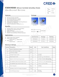 CSD04060E Datasheet Cover