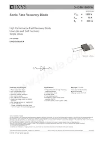 DHG10I1800PA Datasheet Cover