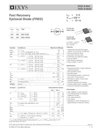 DSEI8-06AS-TUB Datasheet Cover