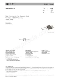 DSEP15-06A Datasheet Cover
