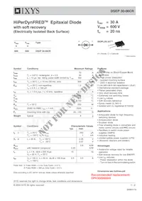 DSEP30-06CR Datasheet Cover