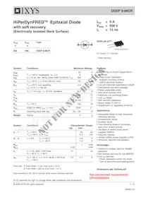 DSEP9-06CR Datasheet Cover