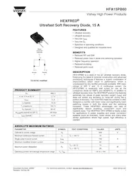 HFA15PB60 Datasheet Cover