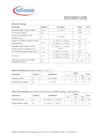 IDC08S120EX1SA3 Datasheet Page 2