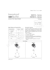 MBR1035 Datasheet Cover