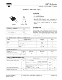 MBR1645/45 Datasheet Cover