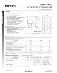 MBRD1040-T-F Datasheet Cover