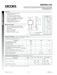 MBRM5100-13-F Datasheet Cover