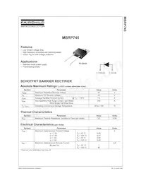 MBRP745TU Datasheet Cover