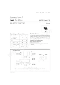 MBRS340TR Datasheet Cover
