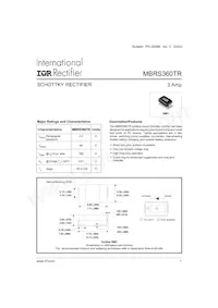 MBRS360TR Datasheet Cover