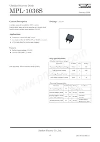MPL-1036S Datasheet Cover