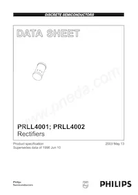 PRLL4001 Datasheet Cover