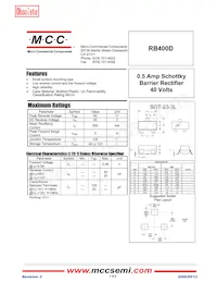 RB400D-TP Datasheet Copertura