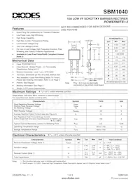 SBM1040-13-F Datasheet Cover