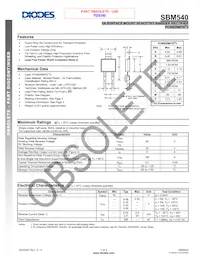 SBM540-13-F Datasheet Cover