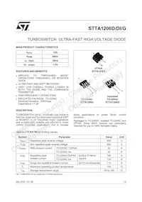 STTA1206G-TR數據表 封面