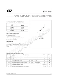 STTH106數據表 封面