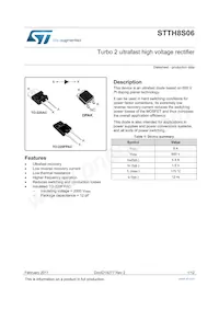 STTH8S06B-TR Datasheet Cover