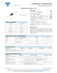 VS-MBR340TR Datasheet Cover