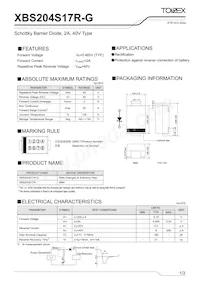 XBS204S17R-G Datasheet Cover