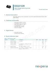 BAS21GWX Datasheet Cover