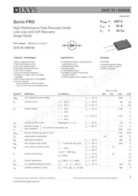 DHG30I600HA Datasheet Cover