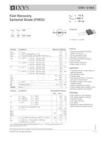 DSEI12-06A Datasheet Cover