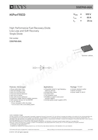DSEP60-06A Datasheet Cover