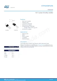 STPS20SM120SR Datasheet Cover