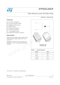 STPS30L30DJF-TR Datasheet Copertura