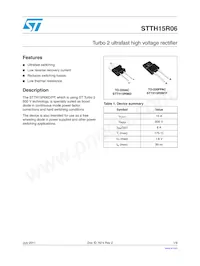 STTH15R06FP Datasheet Cover