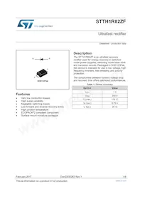 STTH1R02ZF Datasheet Cover