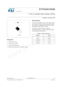 STTH30ACS06W Datasheet Cover