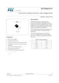 STTH6010WY Datasheet Cover