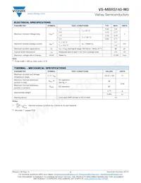 VS-MBRS140-M3/5BT Datasheet Page 2