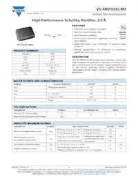 VS-MBRS340-M3/9AT Datasheet Cover