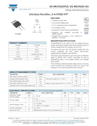 VS-MUR820-N3 Datasheet Cover