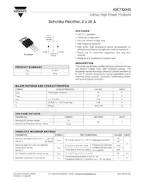 40CTQ045 Datasheet Cover