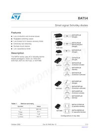 BAT54-09P6FILM Datasheet Cover