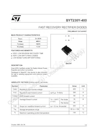 BYT230Y-400數據表 封面