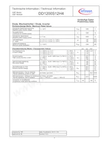 DD1200S12H4HOSA1 Datasheet Page 2