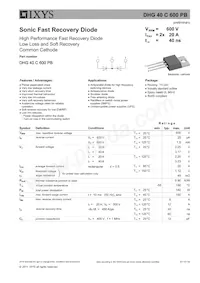 DHG40C600PB Datasheet Cover