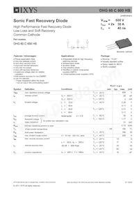 DHG60C600HB Datasheet Cover