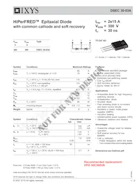 DSEC30-03A Datasheet Cover