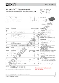 DSEC60-03AR數據表 封面